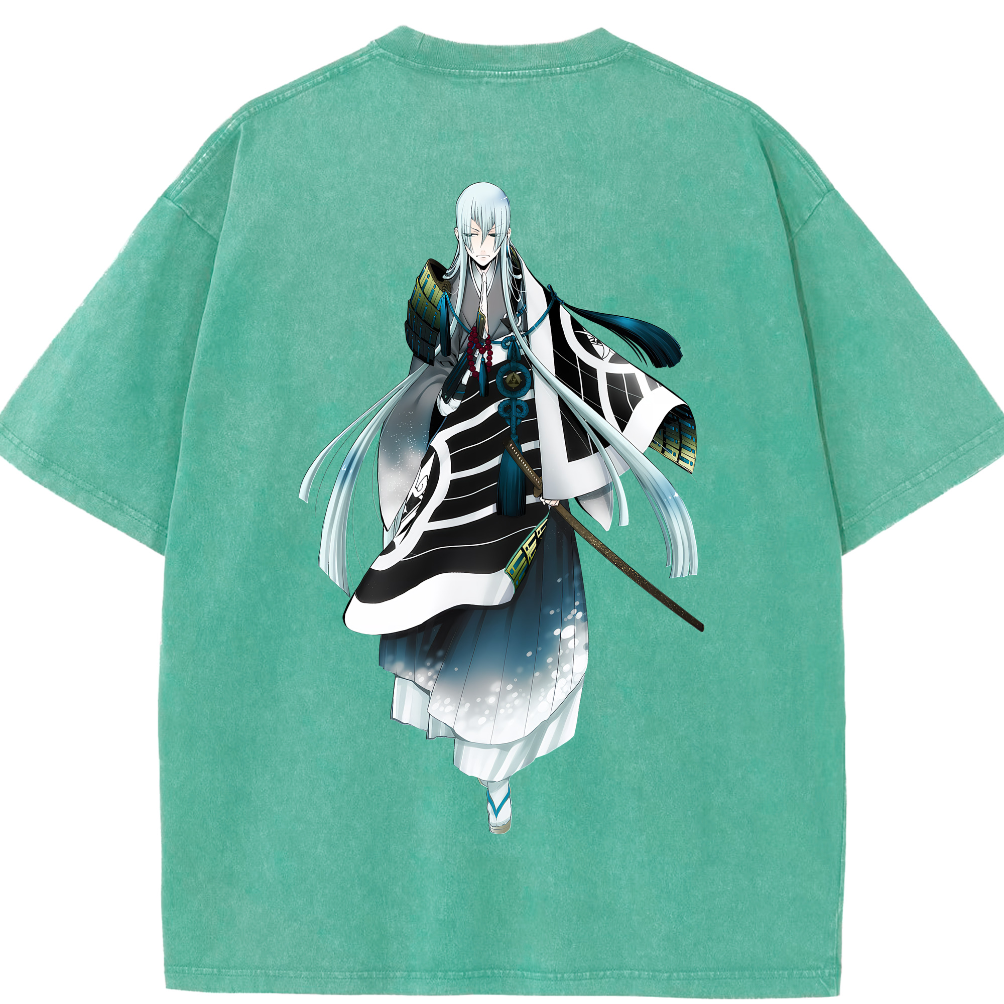 （画像用） 刀剣乱舞 Touken Ranbu 綿100% ヴィンテージ風 半袖Tシャツ（背面プリント）